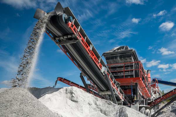 Photo of sifting machinery at quarry