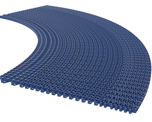Rexnord 6400 Series Spiral Cage Belt right curve section